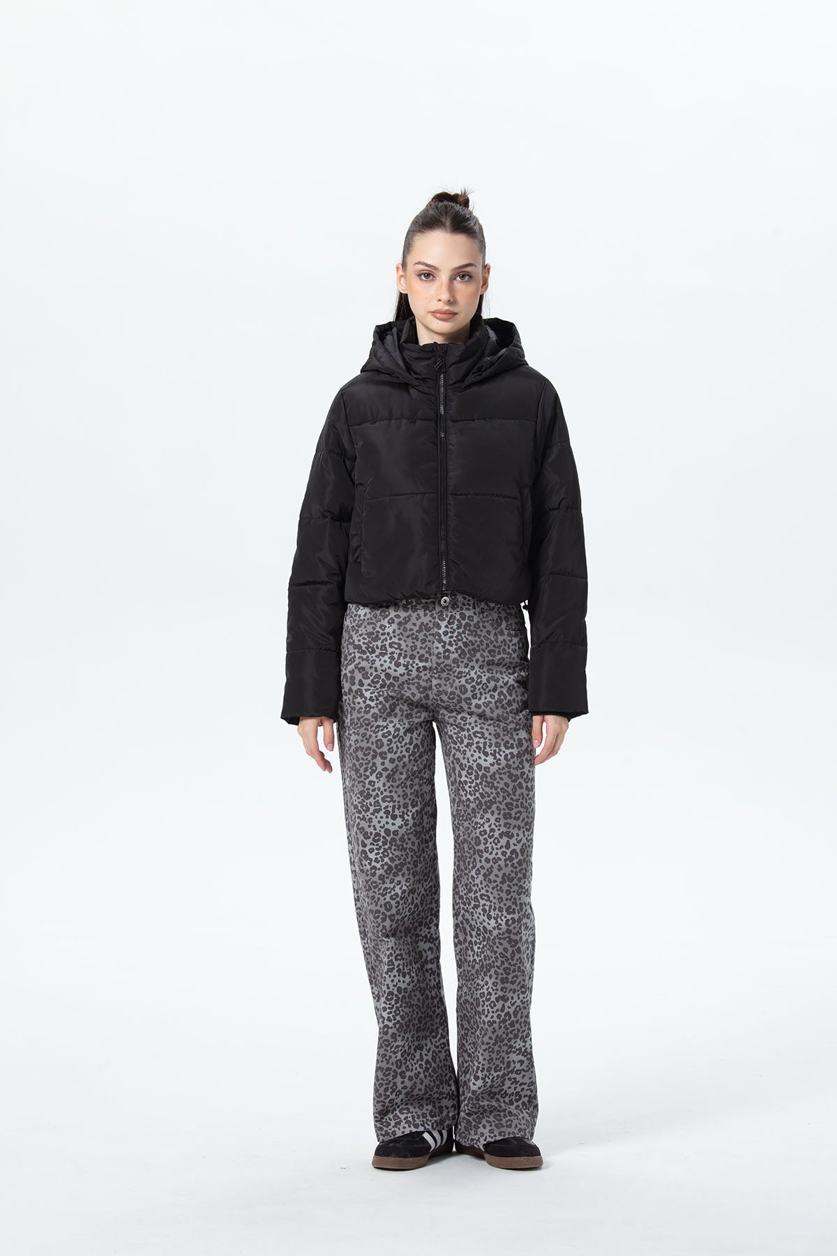 Parka Mujer Puffa Ajustable Negro