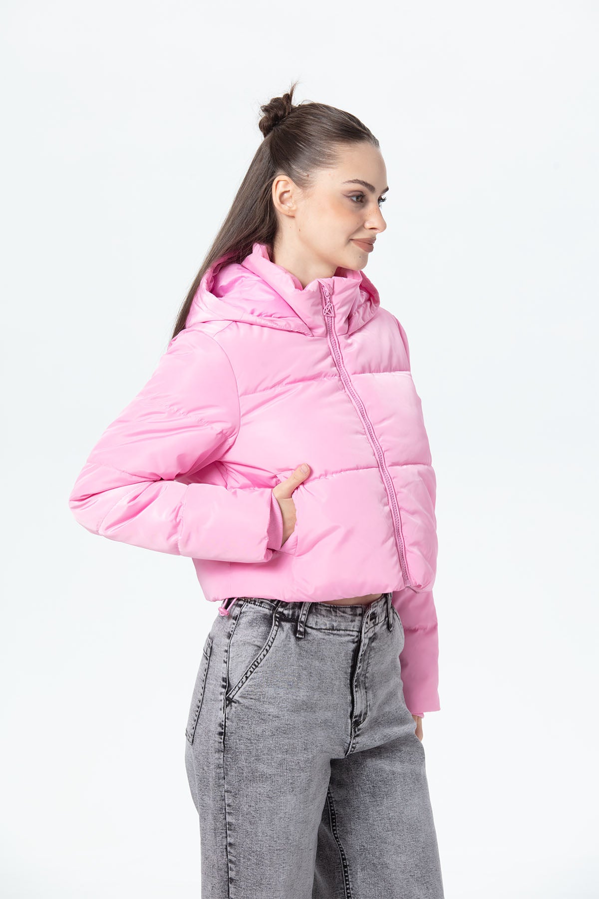 Parka Mujer Puffa Ajustable Rosado