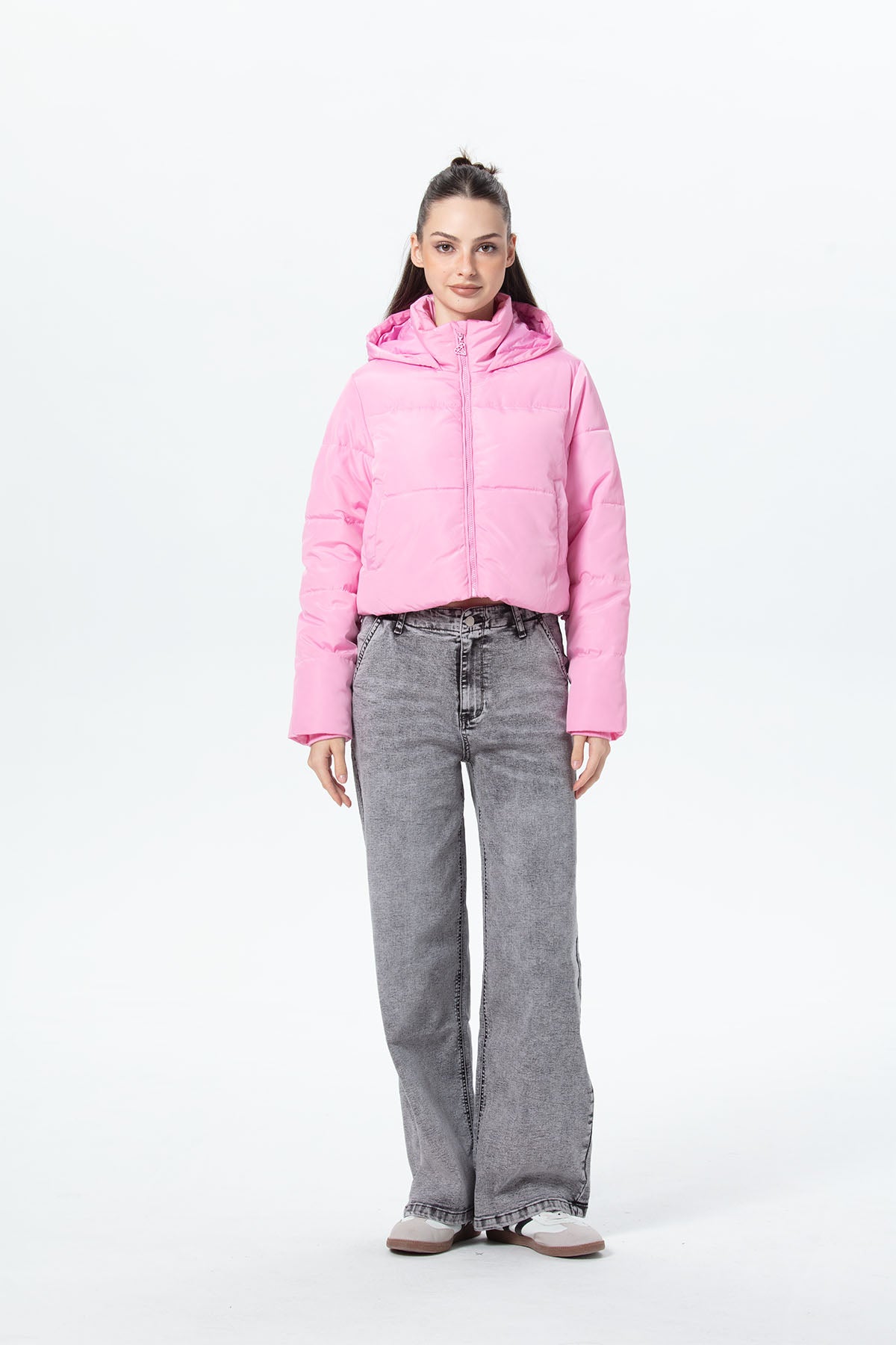 Parka Mujer Puffa Ajustable Rosado