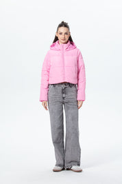 Parka Mujer Puffa Ajustable Rosado