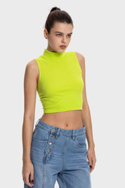 Polera Mujer Estilo Peto Verde Fluor