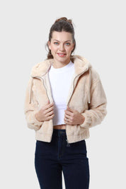 Chaqueta Mujer Polar Beige