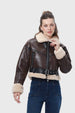 Chaqueta Mujer Aviador Café