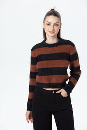 Sweater Mujer Peludo Café