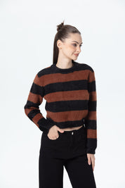 Sweater Mujer Peludo Café