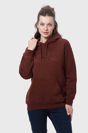 Polerón Mujer Canguro Print Chocolate