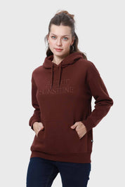 Polerón Mujer Canguro Print Chocolate