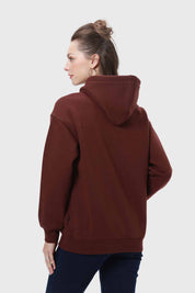 Polerón Mujer Canguro Print Chocolate