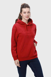 Polerón Mujer Canguro Print Rojo