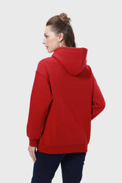 Polerón Mujer Canguro Print Rojo
