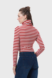 Polera Mujer Rib Rojo
