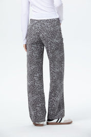 Pantalón Mujer Animal Print Gris
