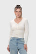 Polera Mujer Abotonada Crudo