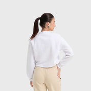 Polerón Mujer Crop Blanco