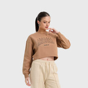Polerón Mujer Crop Camel