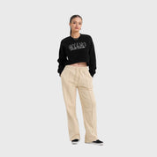Polerón Mujer Crop Negro