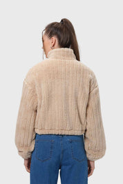 Chaqueta Mujer Tipo Polar Beige