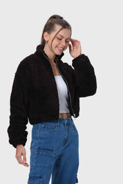 Chaqueta Mujer Tipo Polar Negro