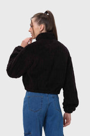 Chaqueta Mujer Tipo Polar Negro