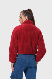 Chaqueta Mujer Tipo Polar Rojo