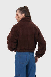 Chaqueta Mujer Tipo Polar Chocolate