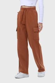 Pantalón Buzo Mujer Cargo Café
