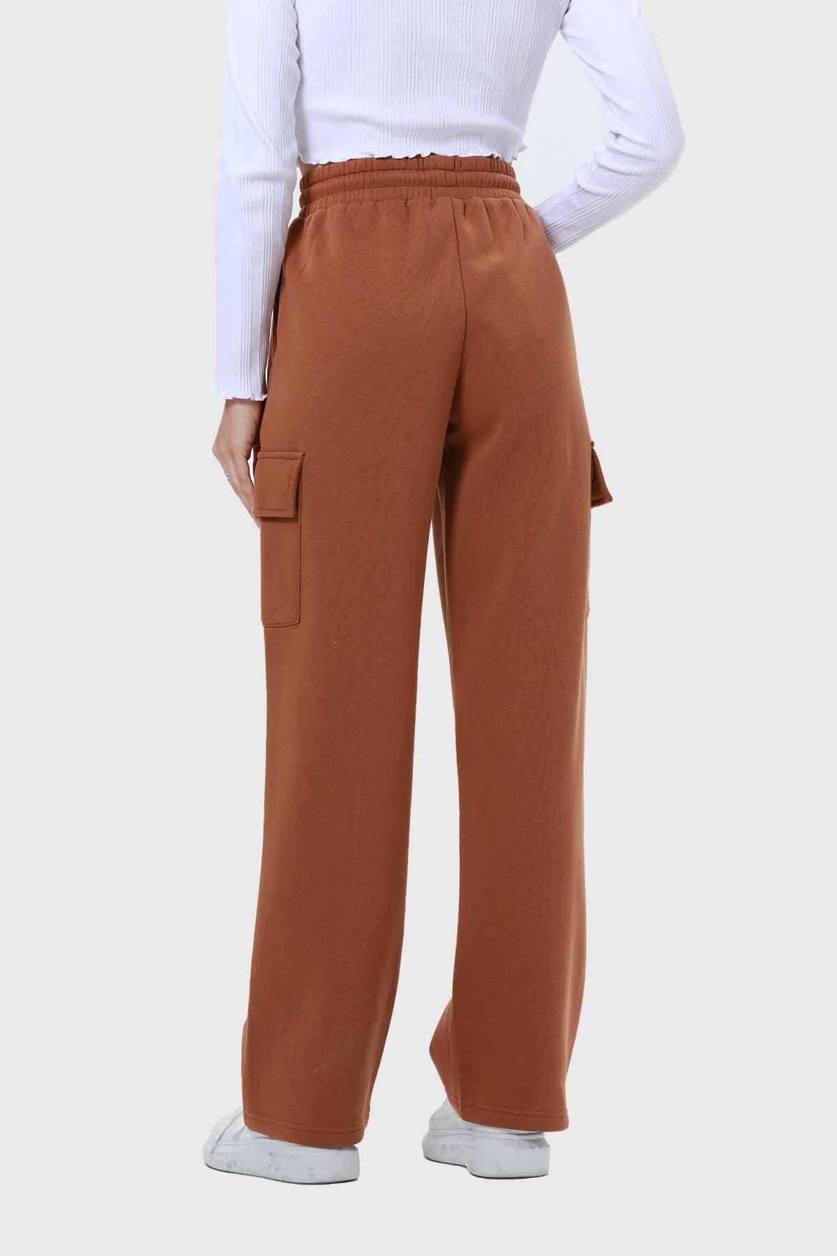 Pantalón Buzo Mujer Cargo Café