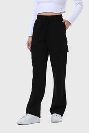 Pantalón Buzo Mujer Cargo Negro