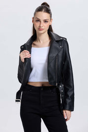 Chaqueta Mujer Biker Negro