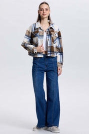Chaqueta Mujer Sobrecamisa Café
