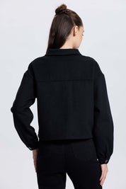 Chaqueta Mujer Overshirt Negro