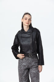 Chaqueta Mujer Biker Negro