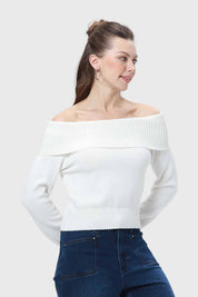 Sweater Mujer Bardot Crudo