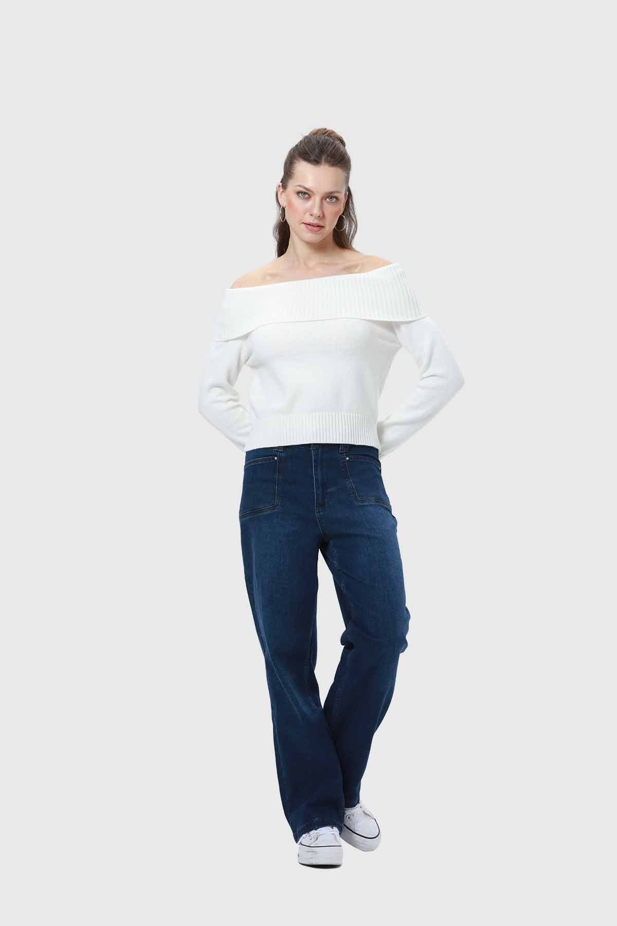 Sweater Mujer Bardot Crudo
