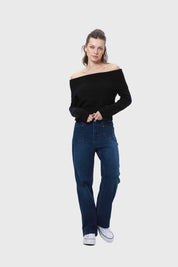 Sweater Mujer Bardot Negro