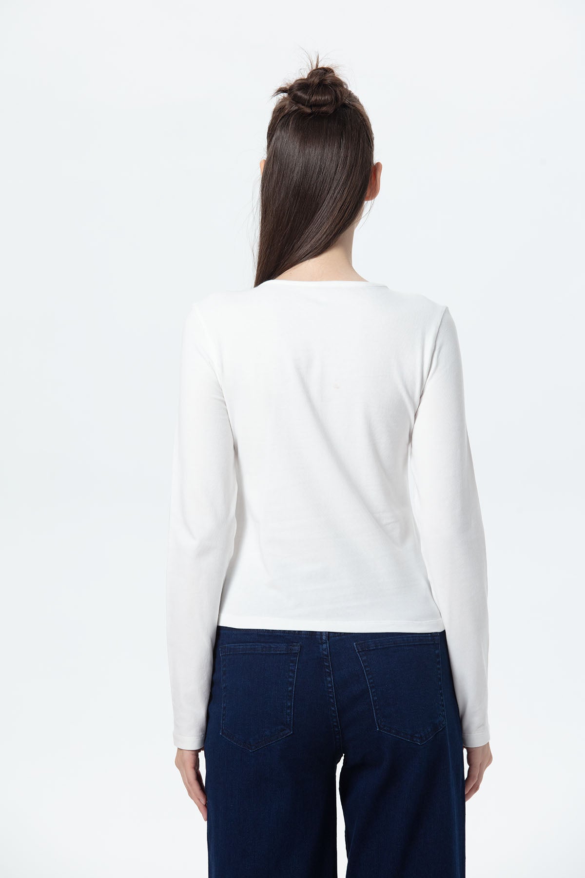 Polera Mujer Print College Crudo