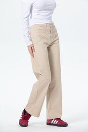 Pantalón Mujer Gabardina Cow Girl Beige
