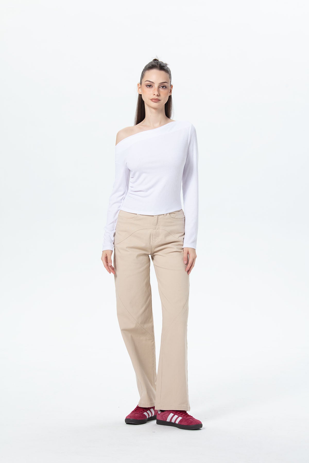 Pantalón Mujer Gabardina Cow Girl Beige