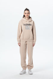 Pantalón Buzo Mujer Jogger Beige