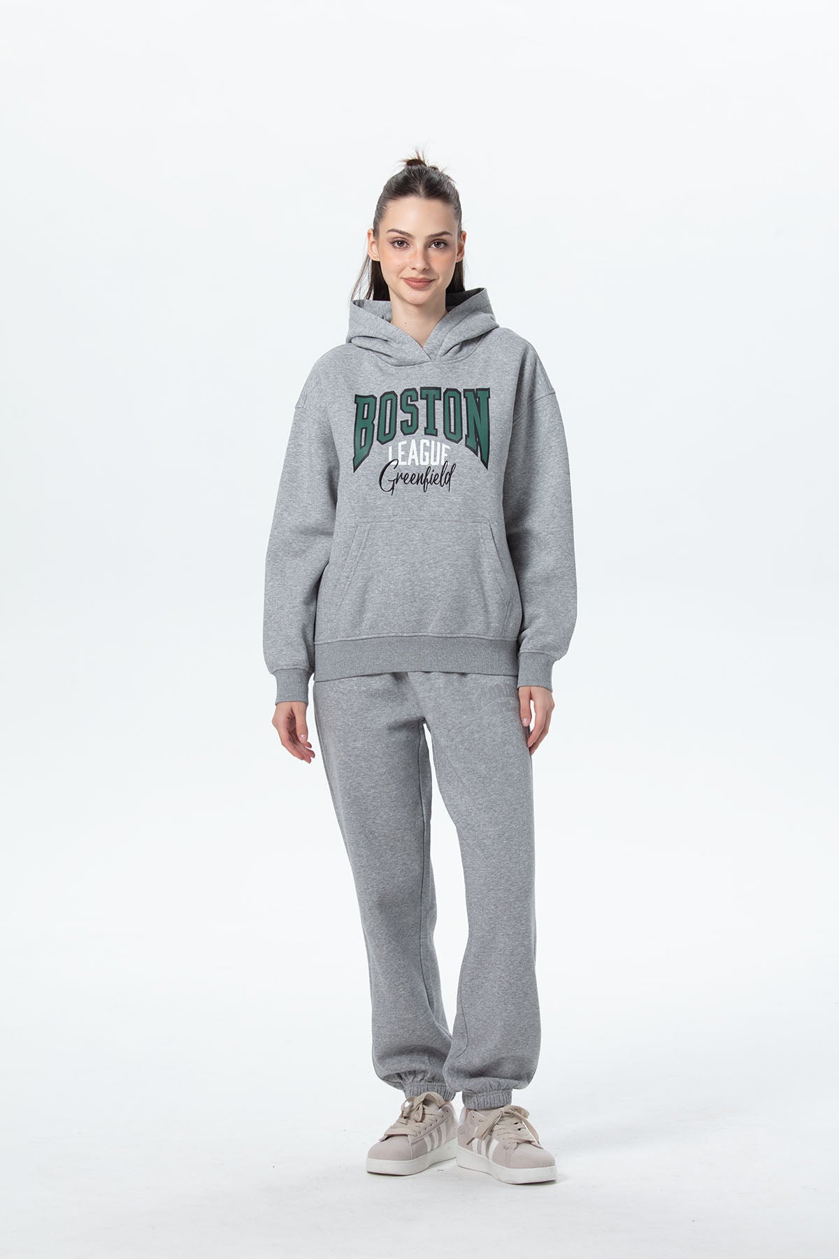 Pantalón Buzo Mujer Jogger Gris