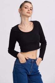 Polera Mujer Lisa Negro de Fashion's Park