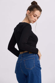 Polera Mujer Lisa Negro de Fashion's Park