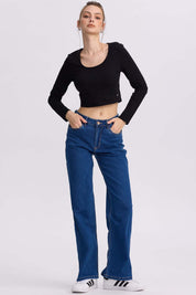 Polera Mujer Lisa Negro de Fashion's Park