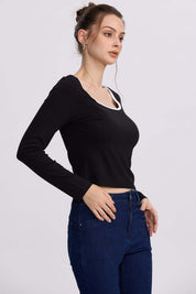 Polera Mujer Canalé Negro