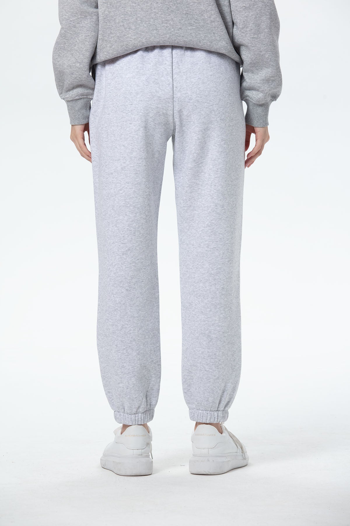 Pantalón Buzo Mujer Jogger Gris Melange