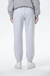 Pantalón Buzo Mujer Jogger Gris Melange