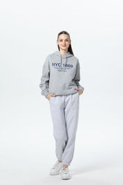 Pantalón Buzo Mujer Jogger Gris Melange