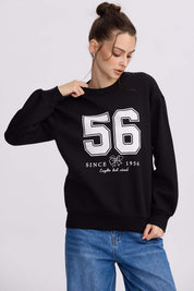 Polerón Mujer Print Negro