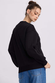 Polerón Mujer Print Negro