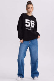 Polerón Mujer Print Negro